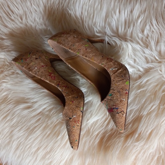 Steve Madden Cork Pumps sz 7 - Picture 2 of 6
